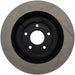 StopTech Power Slot front left slotted brake rotor for Chevrolet Corvette 2006-2010, showing detailed slotted surface and vented design.