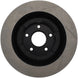 StopTech Power Slot front left slotted brake rotor for Chevrolet Corvette 2006-2010, showing detailed slotted surface and vented design.