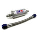 Nitrous Express 4AN Pure-Flo N2O filter with 7 stainless steel hoses for clean, reliable nitrous oxide flow and filtration.