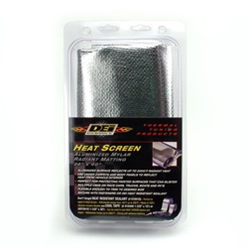 DEI Heat Screen thermal wrap made of Mylar radiant glass fiber matting, 36x40 inches, for heat insulation and reflective heat protection.