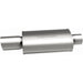 MagnaFlow muffler with tip, model RS 14X5X8, featuring a polished chrome exhaust tip on a black muffler body.