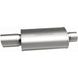 MagnaFlow muffler with tip, model RS 14X5X8, featuring a polished chrome exhaust tip on a black muffler body.