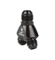 Aeromotive Y-Block fittings with AN-10 and dual AN-08 connectors, metal construction, for fuel or oil line applications.