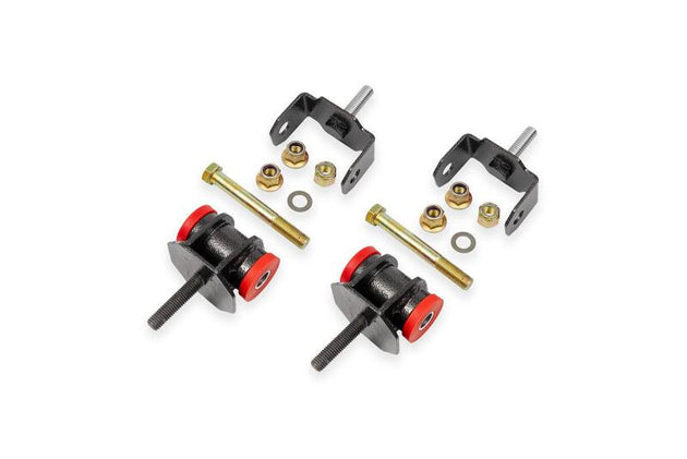 BMR Suspension black hammertone polyurethane engine mount kit for Chevrolet C5 Corvette 1997-2004 including Z06 model, close-up view