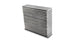 Vibrant horizontal flow intercooler core, 14x11.75x3.5 inches, with vibrant fins and core structure for efficient cooling.