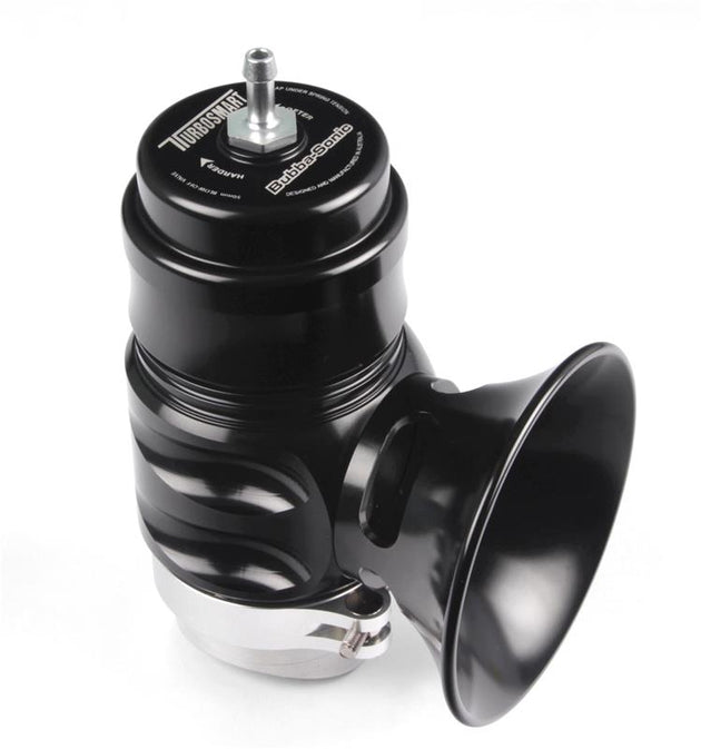 Turbosmart Universal Bubba Sonic BOV blow-off valve in black with silver accents, designed for turbocharged vehicles.