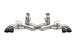 CORSA Performance Corsa 2020-2025 Corvette C8 catback exhaust with 3-inch valved system and 4.5-inch black quad tips, fits factory NPP exhaust