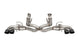 CORSA Performance Corsa 2020-2025 Corvette C8 catback exhaust with 3-inch valved system and 4.5-inch black quad tips, fits factory NPP exhaust