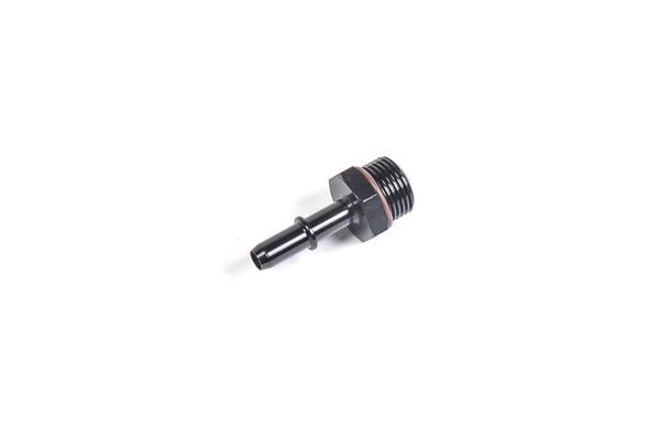 Radium Engineering 10AN ORB to 3/8 inch SAE male fitting, metal connector with threaded ends for automotive fluid systems