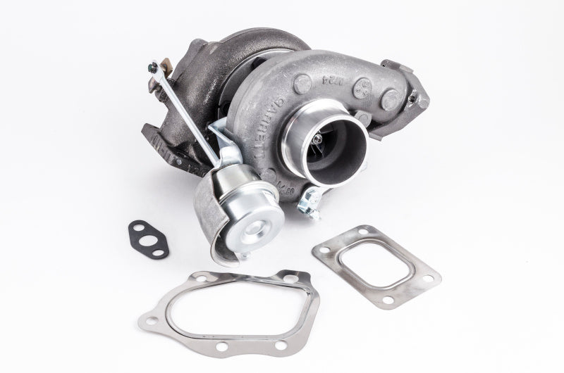 Garrett GT2554R turbocharger CHRA with 8mm compressor wheel, showing the central rotor and turbine assembly.