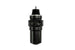 Turbosmart FPRF6 fuel pressure regulator and filter in black, showing the compact regulator with attached filter and fittings.