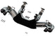 Borla catback exhaust system for 2020 Chevrolet Corvette C8 with dual round angle cut carbon fiber tips and 3-inch diameter pipes.