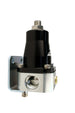 Aeromotive adjustable fuel pressure regulator with dual -6 inlet ports and a -6 return port, designed for EFI bypass systems.