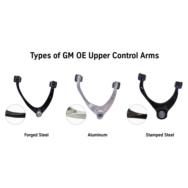 Bilstein control arms kit for 2014-2018 GM 1500 trucks, featuring upper control arms with branded metal components.