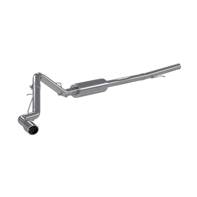 MBRP 2019+ Chevrolet Silverado and GMC Sierra 1500 single side exit 3-inch aluminized catback exhaust system.