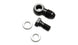 Vibrant -4AN male banjo fitting with 10mm x 1.25 metric aluminum body and two washers, used for fuel or oil line connections.