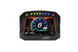 AEM CD-5LG Carbon Logging Digital Dash Display with internal 10Hz GPS and antenna, showing digital gauges and data readouts.
