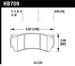Hawk Performance Alcon Mono 6 HPS Street Brake Pads for high-performance vehicles, showing brake pad set with detailed friction surface.