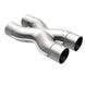 MagnaFlow Smooth Trans X 3/3 X 14 stainless steel exhaust pipe showing polished metal and welded joints.