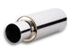 Vibrant TPV Turbo Round Muffler with 4-inch round tip, straight cut, 23-inch length, and 3-inch inlet diameter for automotive exhaust