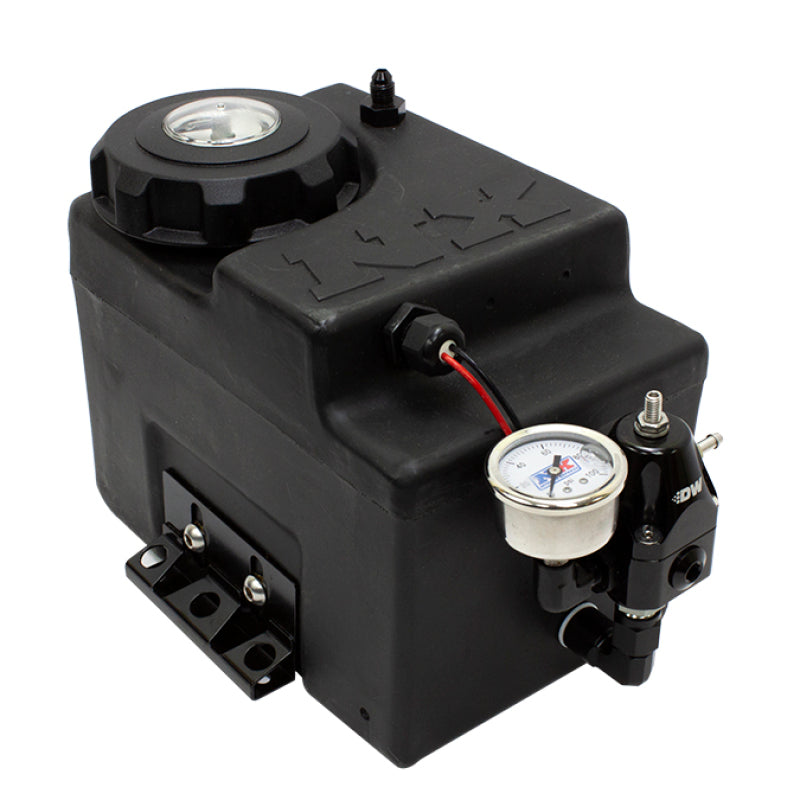 Nitrous Express Safe Stand Alone Fuel Enrichment System for boosted engines, featuring fuel pump components in the image.