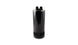 Vibrant large 2.0L 2-port oil catch can assembly with black aluminum body and fittings for engine ventilation system.