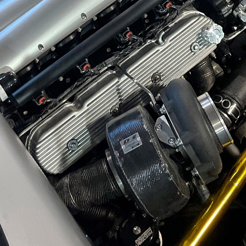 DEI Gen-3 Turbo Shield T4 onyx turbo blanket shield showing heat-resistant material and sleek black finish.
