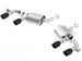 Borla axle back exhaust for 2016 Chevy Camaro V8 SS with dual mode valves and ceramic black finish, rear section with dual exhaust tips