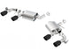 Borla axle back exhaust for 2016 Chevy Camaro V8 SS with dual mode valves and ceramic black finish, rear section with dual exhaust tips