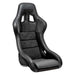 Sparco QRT-C race seat with carbon fiber black and black upholstery, designed for high-performance racing vehicles.