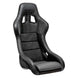 Sparco QRT-C race seat with carbon fiber black and black upholstery, designed for high-performance racing vehicles.