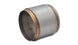Vibrant SS Race Muffler with 5-inch inlet and outlet, 5-inch length, showcasing polished stainless steel construction.