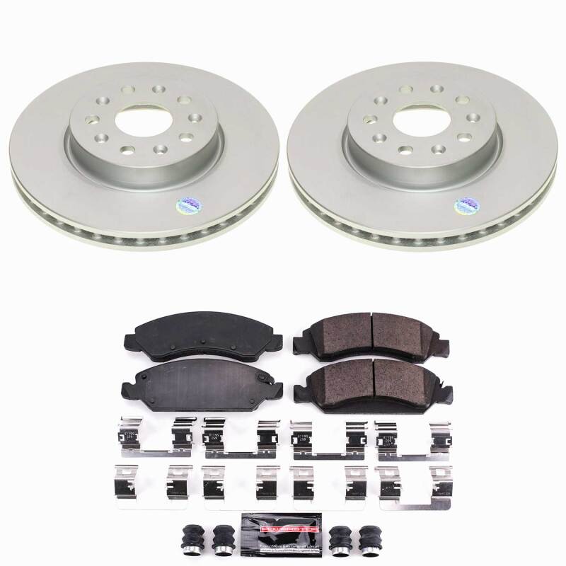 PowerStop Z23 coated brake kit for Chevrolet Tahoe 2007-2020, front performance brake kit with rotors and pads.