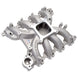 Edelbrock Victor Jr Ford EFI intake manifold for 4.6L engines, performance aluminum manifold with detailed carburetor mounting surface.