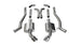 Polished Corsa Performance catback exhaust system for 2011-2015 Chevrolet Camaro SS with 6.2L V8 engine, showing the polished pipes.