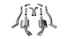 Polished Corsa Performance catback exhaust system for 2011-2015 Chevrolet Camaro SS with 6.2L V8 engine, showing the polished pipes.