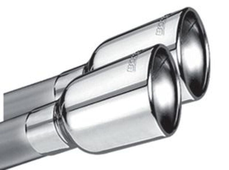 Borla catback exhaust system for 2020 Chevrolet Corvette C8 with dual round 4-inch tips and 3-inch diameter ATAK exhaust pipes.