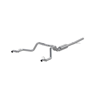 MBRP catback exhaust system for 2019 Chevrolet Silverado 1500 with 4.3L/5.3L engine, dual rear exit, aluminized steel.