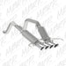 MBRP catback exhaust system for Chevy Corvette V8 6.2L, dual axle back with 4-inch quad dual wall tips, stainless steel T304.