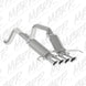 MBRP catback exhaust system for Chevy Corvette V8 6.2L, dual axle back with 4-inch quad dual wall tips, stainless steel T304.