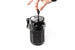 Radium Engineering Competition Catch Can XL VTA/VTE oil catch can with black finish and mounting brackets for automotive engine bay.