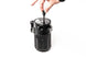 Radium Engineering Competition Catch Can XL VTA/VTE oil catch can with black finish and mounting brackets for automotive engine bay.