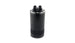 Vibrant medium 1.5L 4-port oil catch can assembly with black hoses and fittings for automotive engine ventilation system
