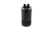 Vibrant medium 1.5L 4-port oil catch can assembly with black hoses and fittings for automotive engine ventilation system