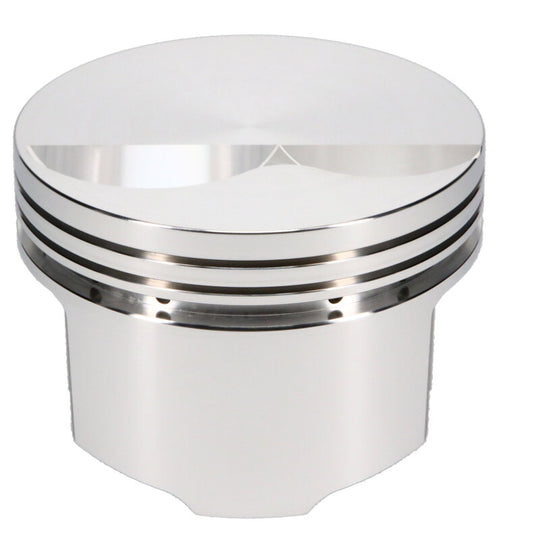 Forged JE Pistons for Ford small block V8 engine, 4.030-inch bore, 1.300-inch compression height, 5.00 CC piston kit.