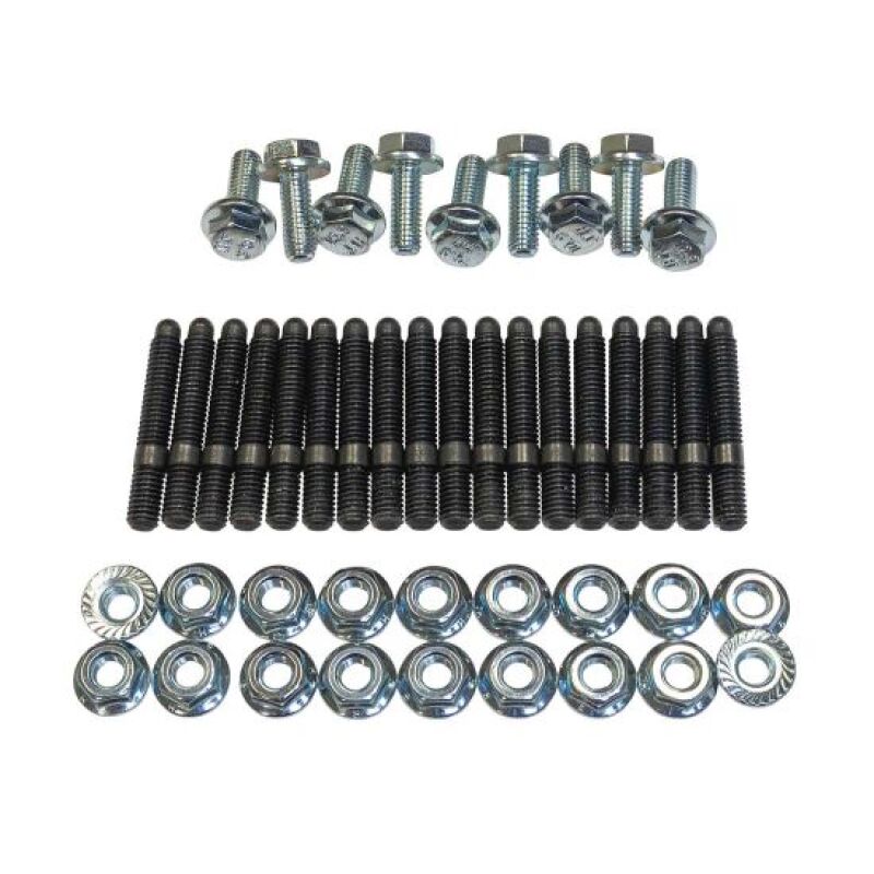 Moroso Toyota 1JZ/2JZ oil pan stud kit fittings, includes multiple metal studs for engine oil pan assembly.