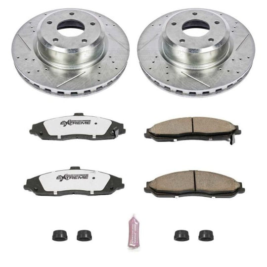 PowerStop Z26 Street Warrior brake kit for 2005-2006 Pontiac GTO front performance brake system with rotors and pads.