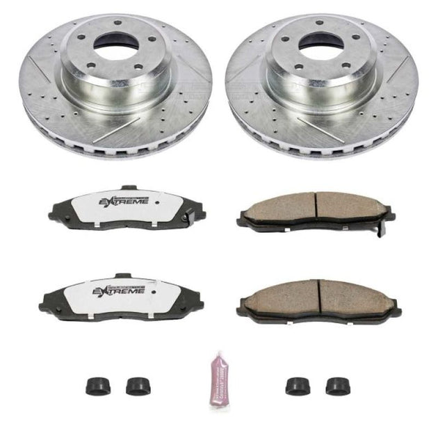 PowerStop Z26 Street Warrior brake kit for 2005-2006 Pontiac GTO front performance brake system with rotors and pads.
