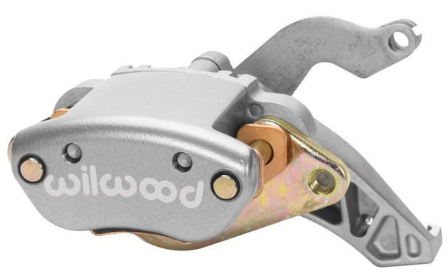 Wilwood R/H MC4 mechanical brake caliper in silver with 1.19-inch piston for 0.81-inch disc, performance automotive braking component