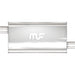 MagnaFlow Mag SS muffler with 22x5x11 inch dimensions and 3x3 inlet/outlet, stainless steel construction, installed on vehicle